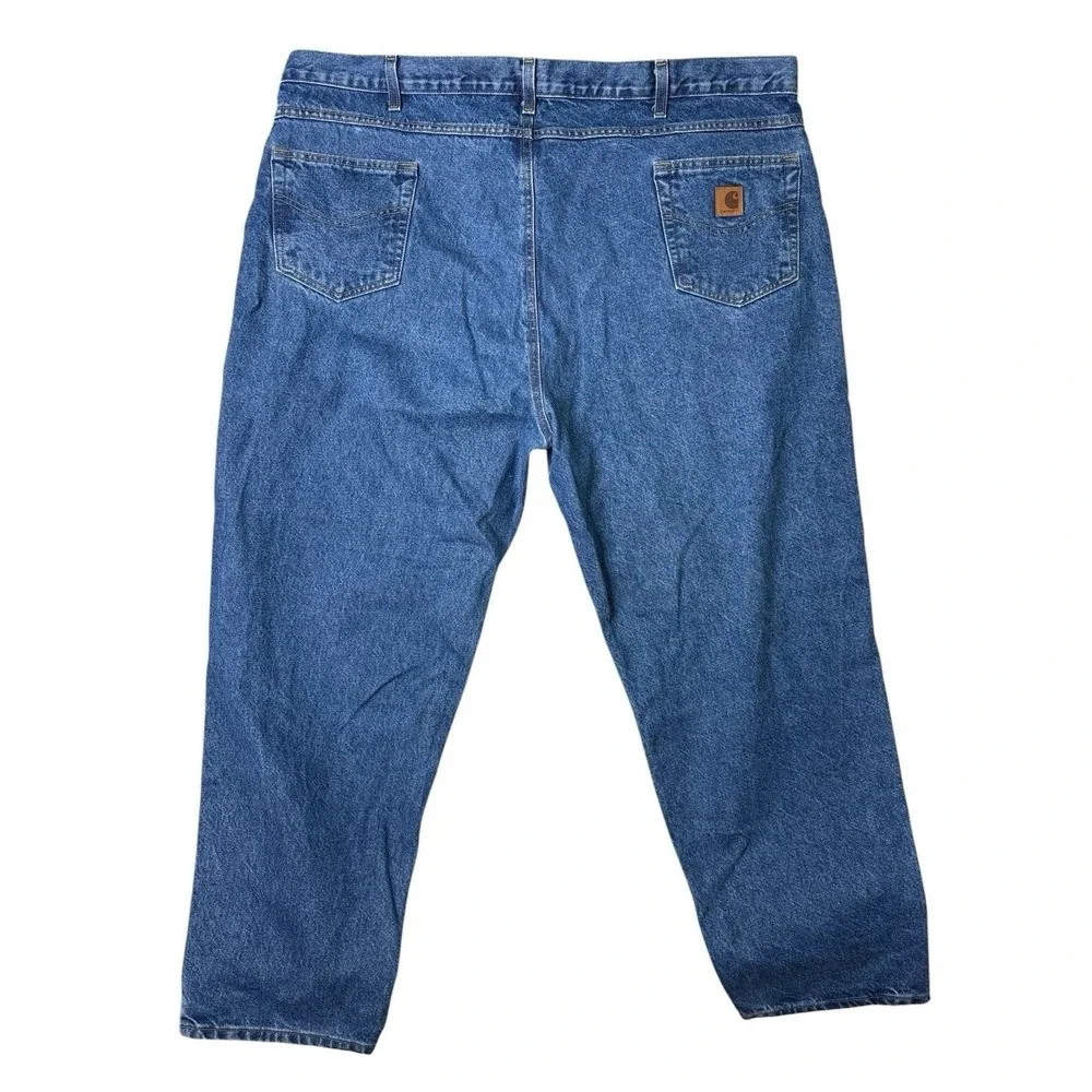 Mens Carhartt Straight Leg Relaxed Fit Jeans Pants Vtg Grandpa Big 48 x 30